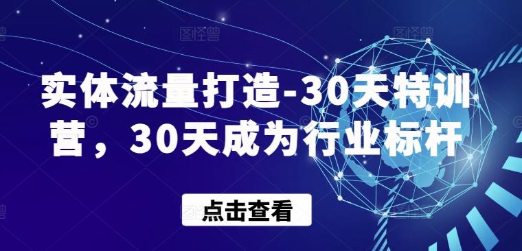 实体流量打造-30天特训营，30天成为行业标杆-鑫梵淘