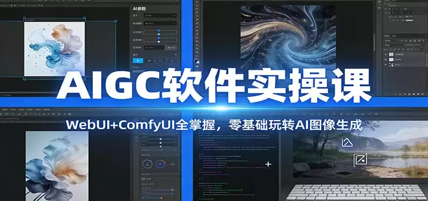 AIGC软件实操课：WebUI+ComfyUI全掌握，零基础玩转AI图像生成-鑫梵淘