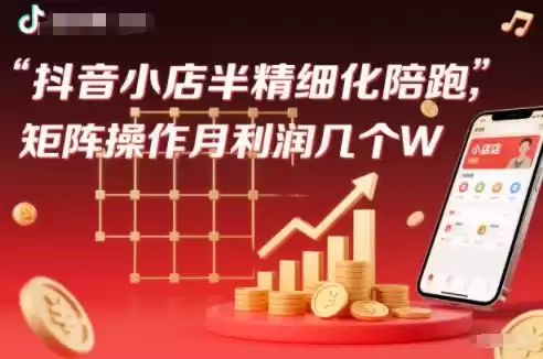 抖店半精细化铺货【1期+2期】，抖音小店半精细化陪跑，矩阵操作月利润几个W(更新12月)-鑫梵淘