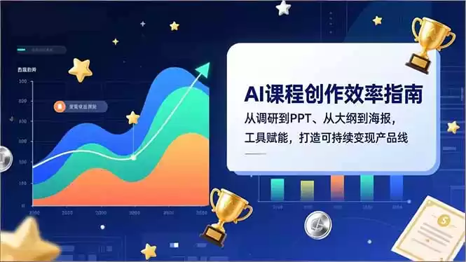 AI课程创作效率指南，从调研到PPT、从大纲到海报，工具赋能，打造可持续变现产品线-鑫梵淘