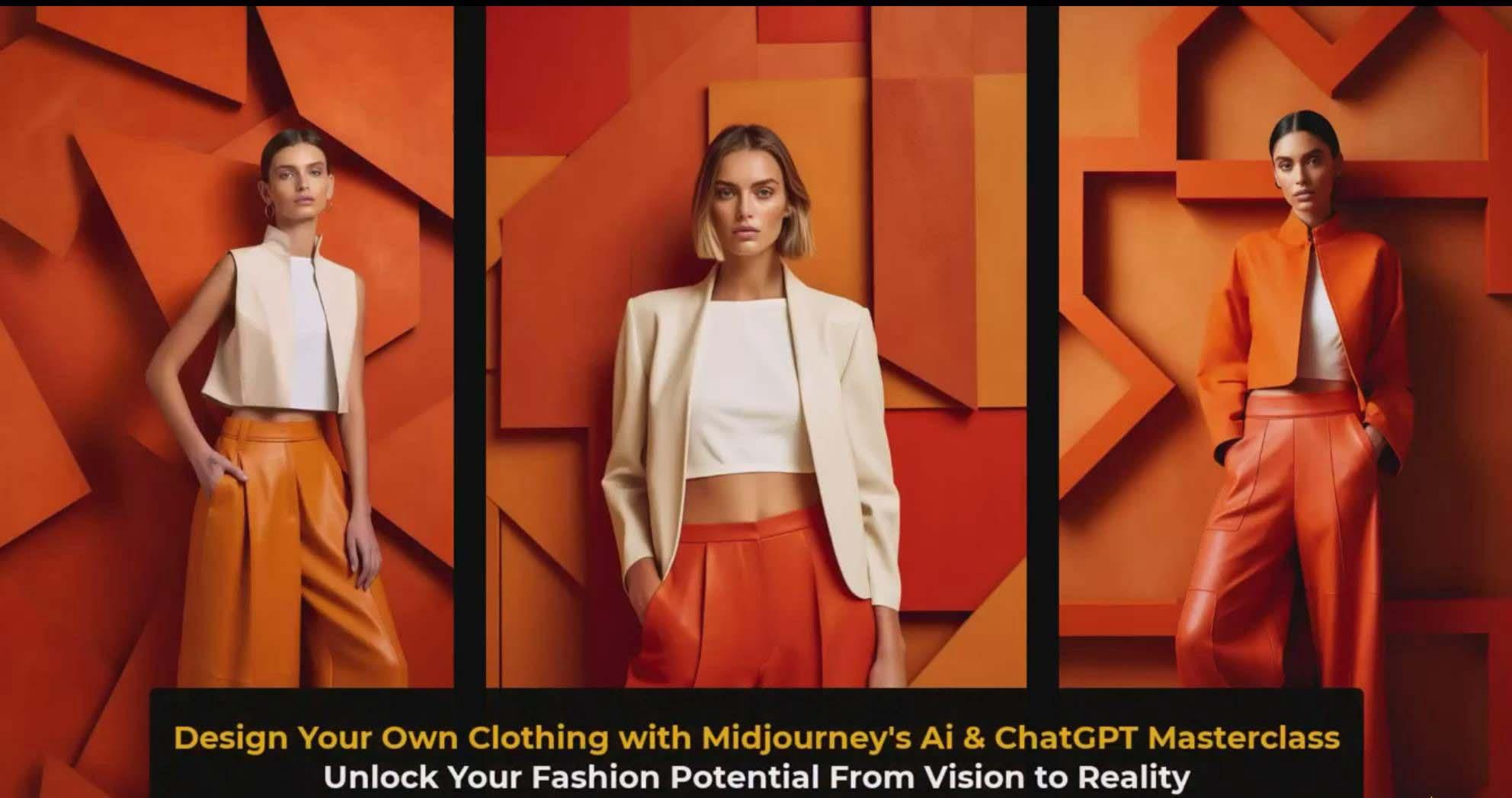 图片[3]-利用 Midjourneys Ai 人工智能设计自己的服装AI大师班-10节课-中英字幕-鑫梵淘