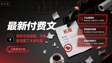 最新付费文：我的这些提醒，的确是透露了太多内幕-鑫梵淘