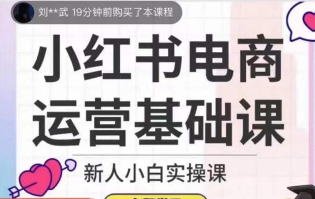 小红书电商运营基础课，新人小白实操课-鑫梵淘