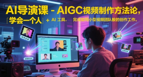 AI导演课-AIGC视频制作方法论，学会一个人+AI工具，完成如同小型视频团队般的创作工作，实现导演梦-鑫梵淘