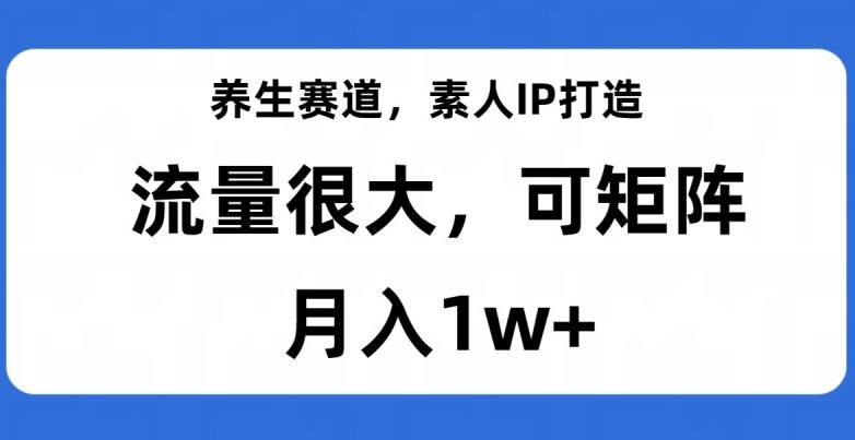 养生赛道，素人IP打造，流量很大，可矩阵，月入1w+【揭秘】-鑫梵淘