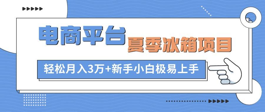 电商平台夏季冰箱项目，轻松月入3万+，新手小白极易上手-鑫梵淘