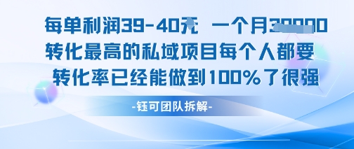 每单利润40一个月7k+转化最高的私域项目，每个人都要的产品转化率已经能做到100%-鑫梵淘