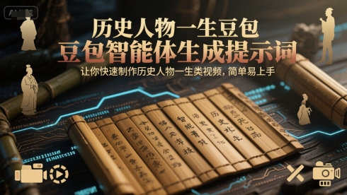 历史人物一生豆包智能体生成提示词，让你快速制作历史人物一生类视频，简单易上手-鑫梵淘