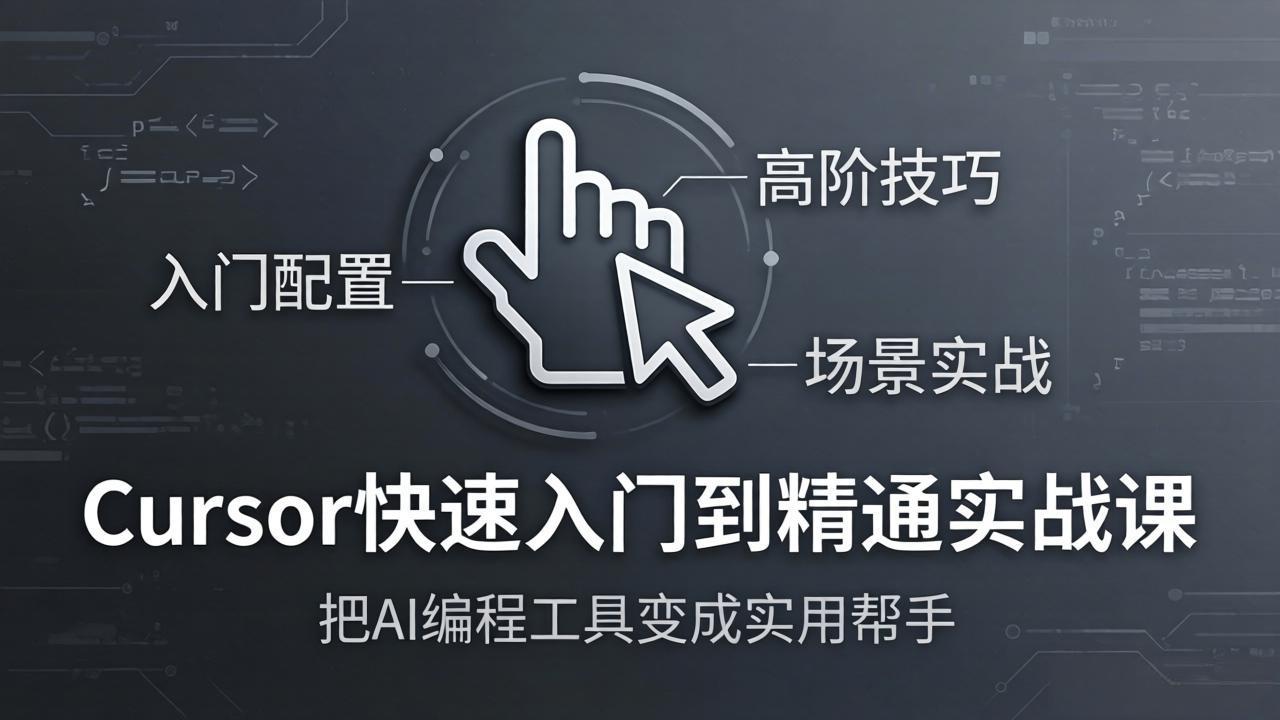 Cursor快速入门到精通实战课：入门配置+高阶技巧+场景实战，把AI编程工具变成实用帮手-鑫梵淘