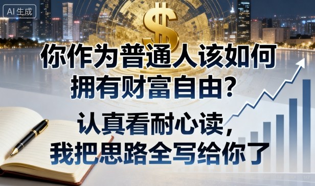 付费文章：你作为普通人该如何拥有财富自由？认真看耐心读，我把思路全写给你了-鑫梵淘