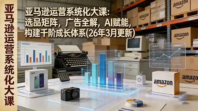 亚马逊运营系统化大课：选品矩阵，广告全解，AI赋能，构建千阶成长体系(26年3月更新-鑫梵淘