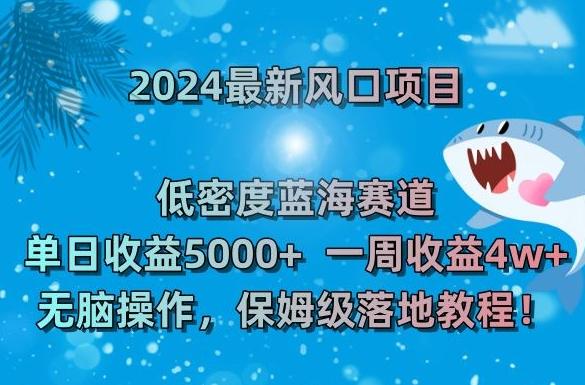 2024最新风口项目，低密度蓝海赛道，单日收益5000+，一周收益4w+！【揭秘】-鑫梵淘