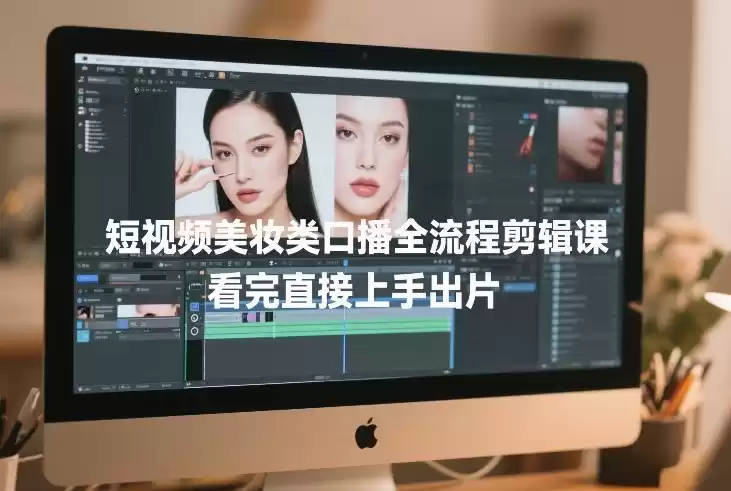短视频美妆类口播全流程剪辑课，看完直接上手出片-鑫梵淘