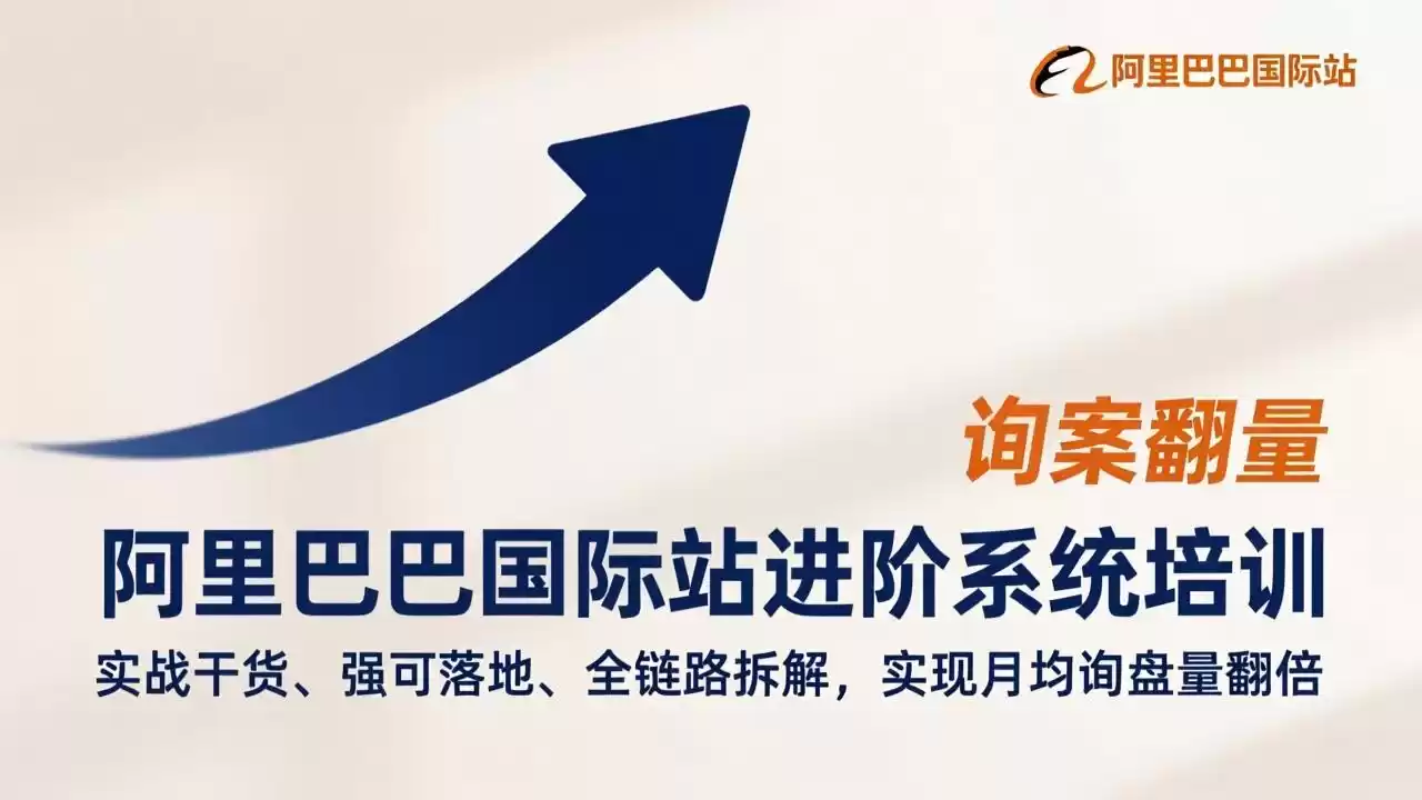 阿里巴巴国际站进阶系统培训，实战干货、强可落地、全链路拆解，实现月均询盘量翻倍-鑫梵淘