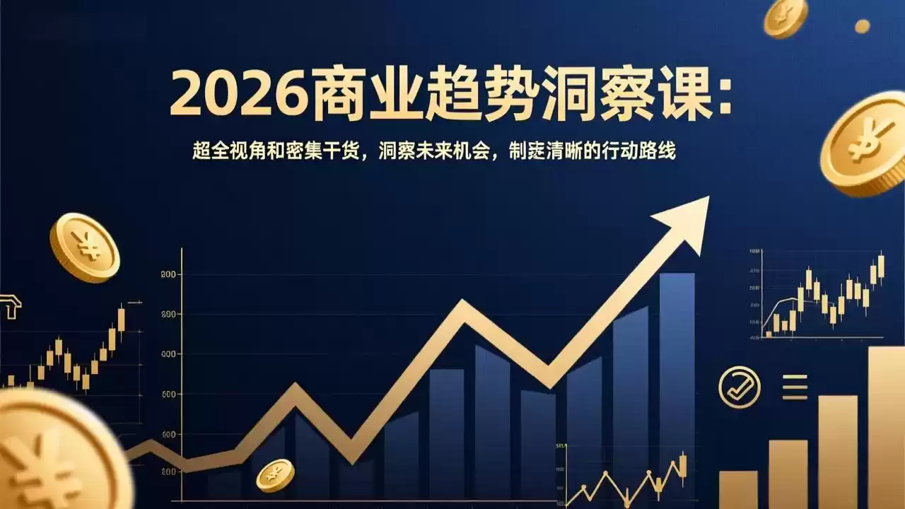 2026商业趋势洞察课：超全视角和密集干货，洞察未来机会，制定清晰的行动路线-鑫梵淘