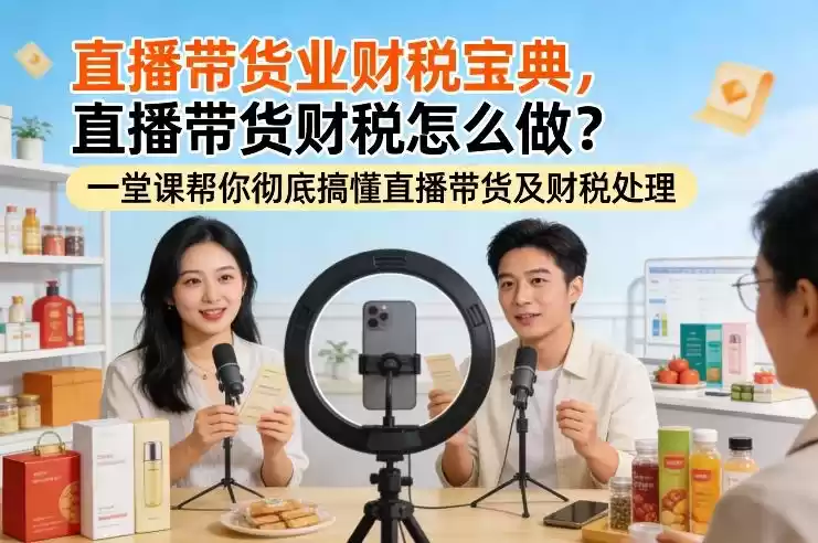 直播带货业财税宝典，直播带货财税怎么做？一堂课帮你彻底搞懂直播带货及财税处理-鑫梵淘