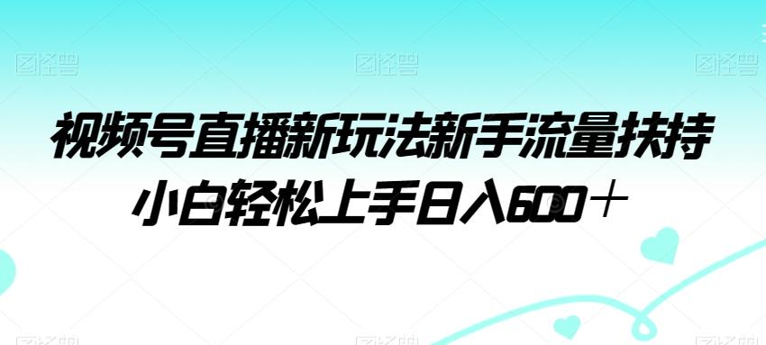 视频号直播新玩法新手流量扶持小白轻松上手日入600＋【揭秘】-鑫梵淘