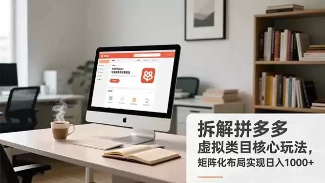 拆解拼多多虚拟类目核心玩法，矩阵化布局实现日入1000+-鑫梵淘