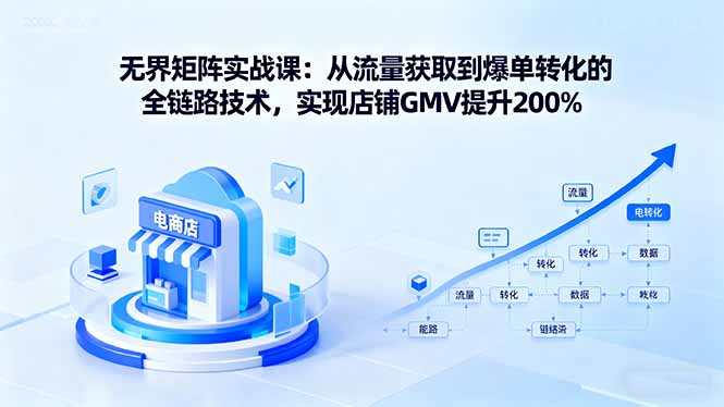 无界矩阵实战课：从流量获取到爆单转化的全链路技术，实现店铺GMV提升200%-鑫梵淘