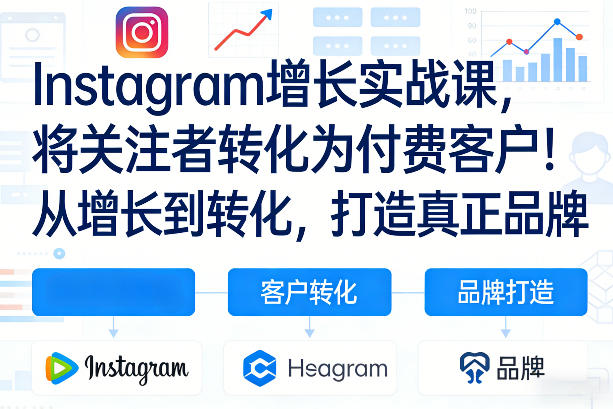 Instagram增长实战课，将关注者转化为付费客户！从增长到转化，打造真正品牌(双语字幕)-鑫梵淘