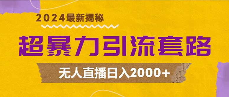 超暴力引流套路，无人直播日入2000+-鑫梵淘