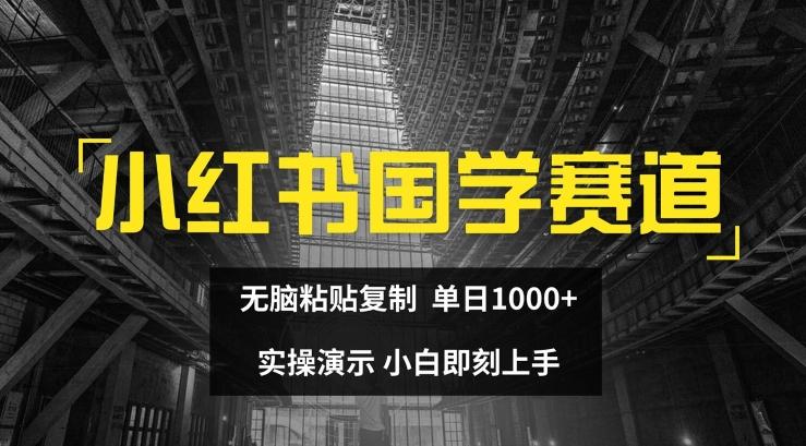 小红书国学赛道，无脑粘贴复制，单日1K，实操演示，小白即刻上手【揭秘】-鑫梵淘