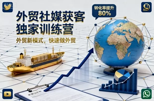 外贸社媒获客独家训练营，外贸新模式，快速做外贸-鑫梵淘