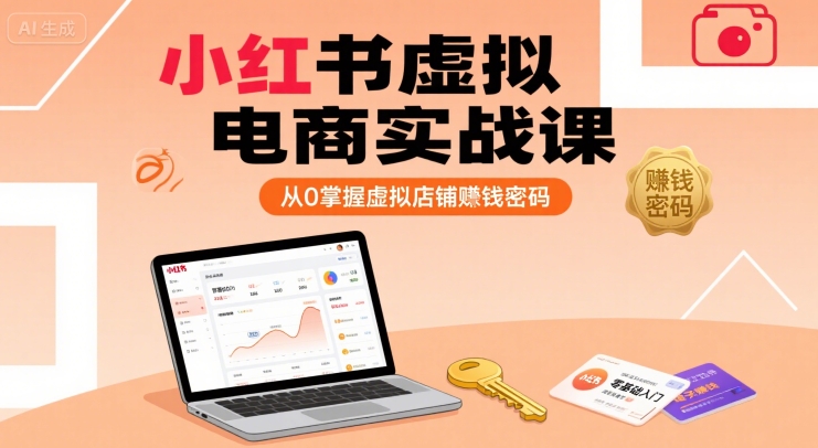 小红书虚拟电商实战课，从0掌握虚拟店铺賺钱密码(更新)-鑫梵淘