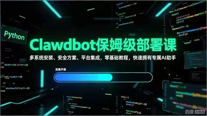 Clawdbot保姆级部署课，多系统安装、安全方案、平台集成，零基础教程，快速拥有专属AI助手-鑫梵淘