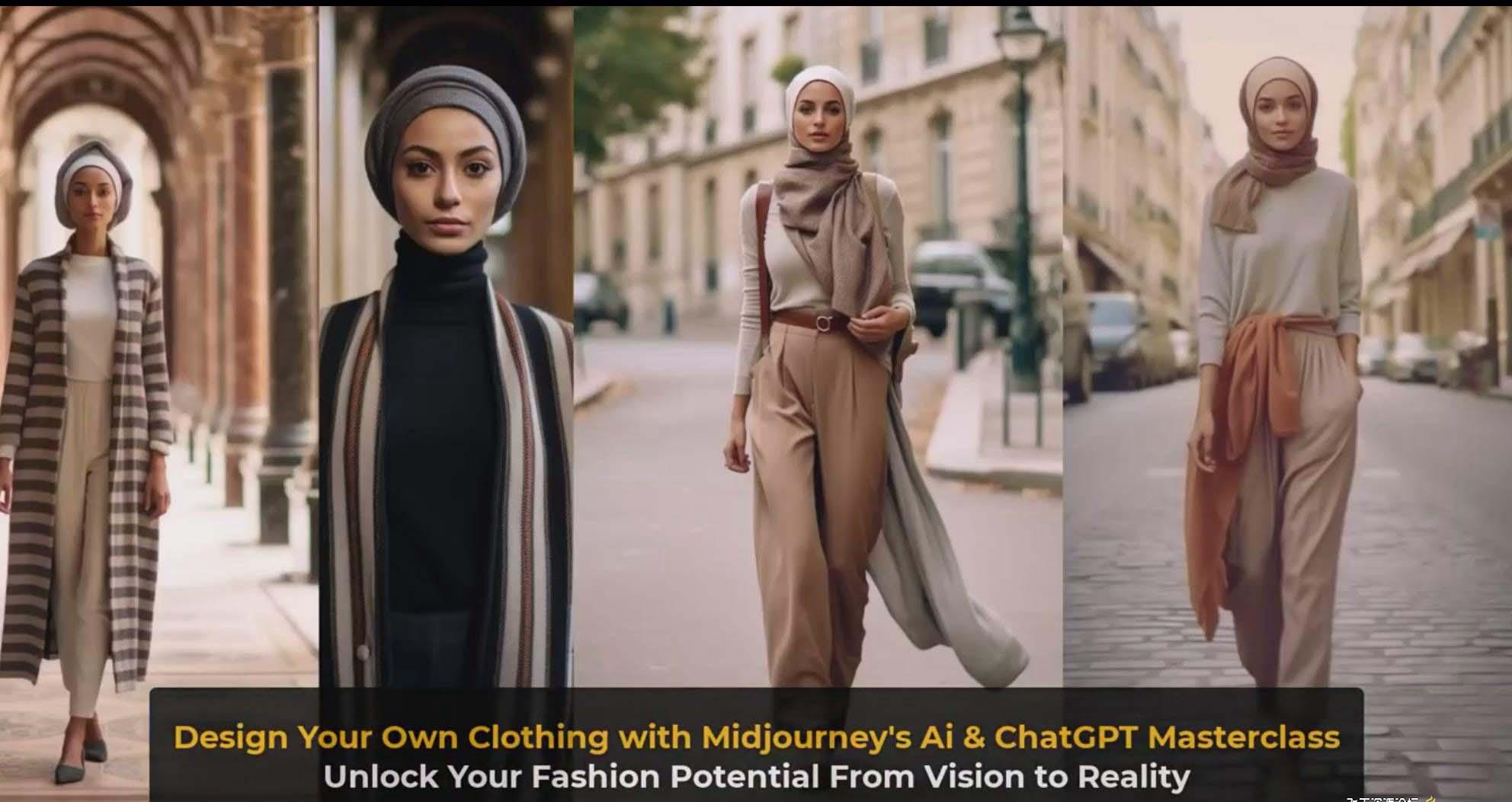 图片[10]-利用 Midjourneys Ai 人工智能设计自己的服装AI大师班-10节课-中英字幕-鑫梵淘