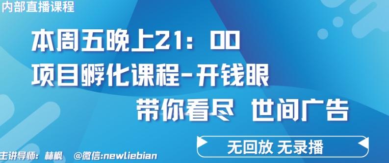 4.26日内部回放课程《项目孵化-开钱眼》赚钱的底层逻辑【揭秘】-鑫梵淘