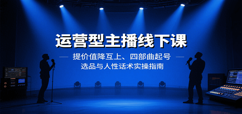 运营型主播线下课：提价值降互上、四部曲起号、选品与人性话术实操指南-鑫梵淘