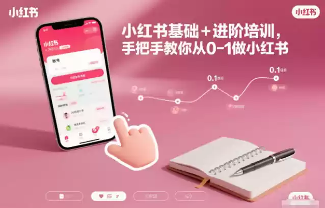 小红书基础+进阶培训，手把手教你从0-1做小红书-鑫梵淘