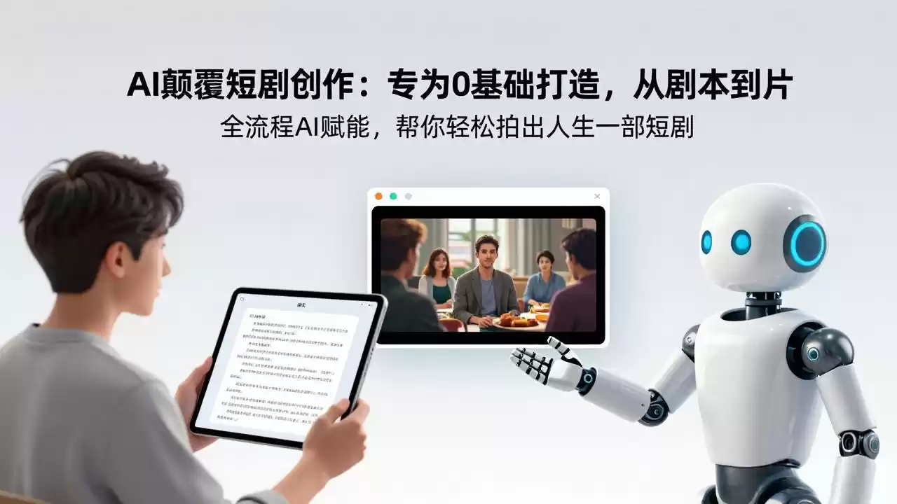 AI颠覆短剧创作：专为0基础打造，从剧本到成片全流程AI赋能，帮你轻松拍出人生第一部短剧-鑫梵淘
