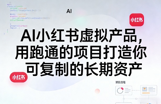 AI小红书虚拟产品，用跑通的项目打造你可复制的长期资产-鑫梵淘