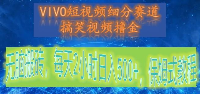 VIVO短视频细分赛道，搞笑视频撸金，无脑搬砖，每天2小时日入500+，保姆式教程-鑫梵淘