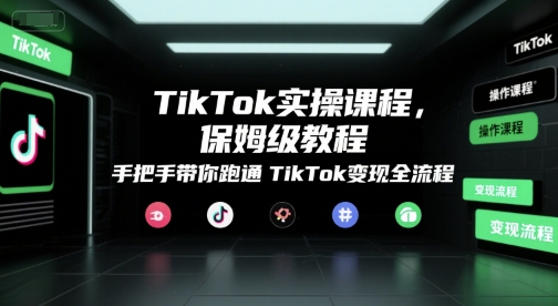 TikTok实操课程，保姆级教程，手把手带你跑通TikTok变现全流程-鑫梵淘
