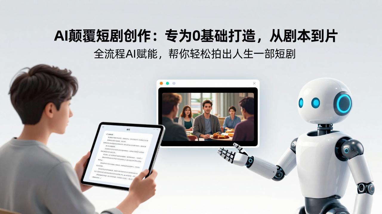 AI颠覆短剧创作：专为0基础打造，从剧本到成片全流程AI赋能，帮你轻松拍出人生第一部短剧-鑫梵淘