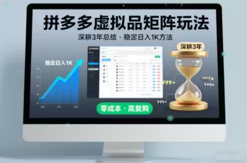 深耕3年之久总结，拼多多虚拟品矩阵玩法，稳定日入1K方法【揭秘】-鑫梵淘