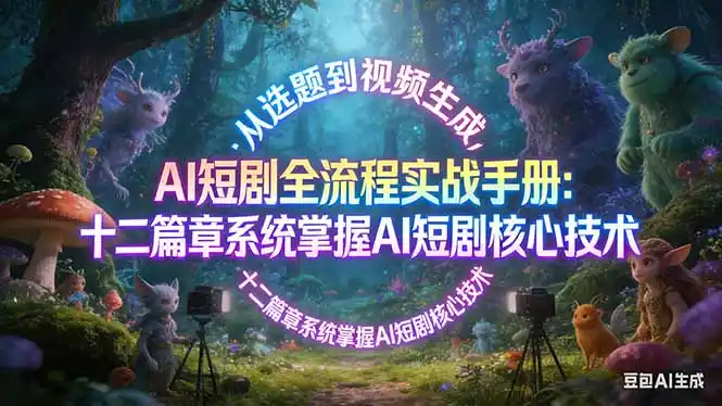 AI 短剧全流程实战手册：从选题到视频生成，十二篇章系统掌握 AI 短剧核心技术-鑫梵淘