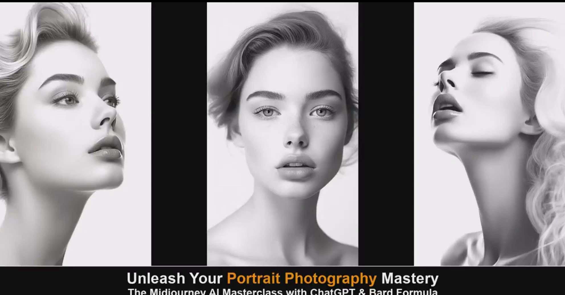 图片[1]-(9312期)Midjourney v5 ChatGPT 和 Bard AI人工智能人像摄影大师班-15节-中英字幕-鑫梵淘