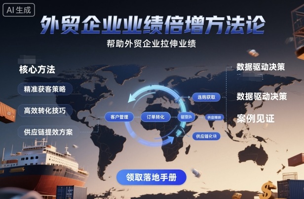 外贸企业业绩倍增方法论，帮助外贸企业拉伸业绩-鑫梵淘