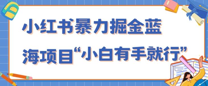 小红书暴力掘金蓝海项目，轻松日入1000+、小白有手就行（附新引流方法，不违规）-鑫梵淘