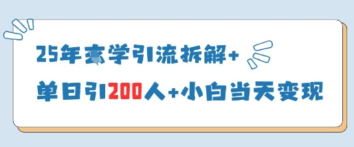 25年国学引流拆解+单日引200人+小白当天就能变现-鑫梵淘