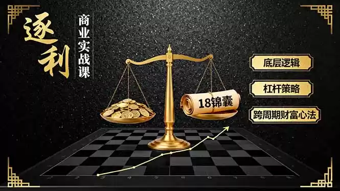 《逐 利》商业实战课，底层逻辑、杠杆策略、18锦囊，跨周期财富心法(更新-鑫梵淘