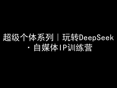 超级个体系列，玩转DeepSeek·自媒体IP训练营，deepseek教程-鑫梵淘